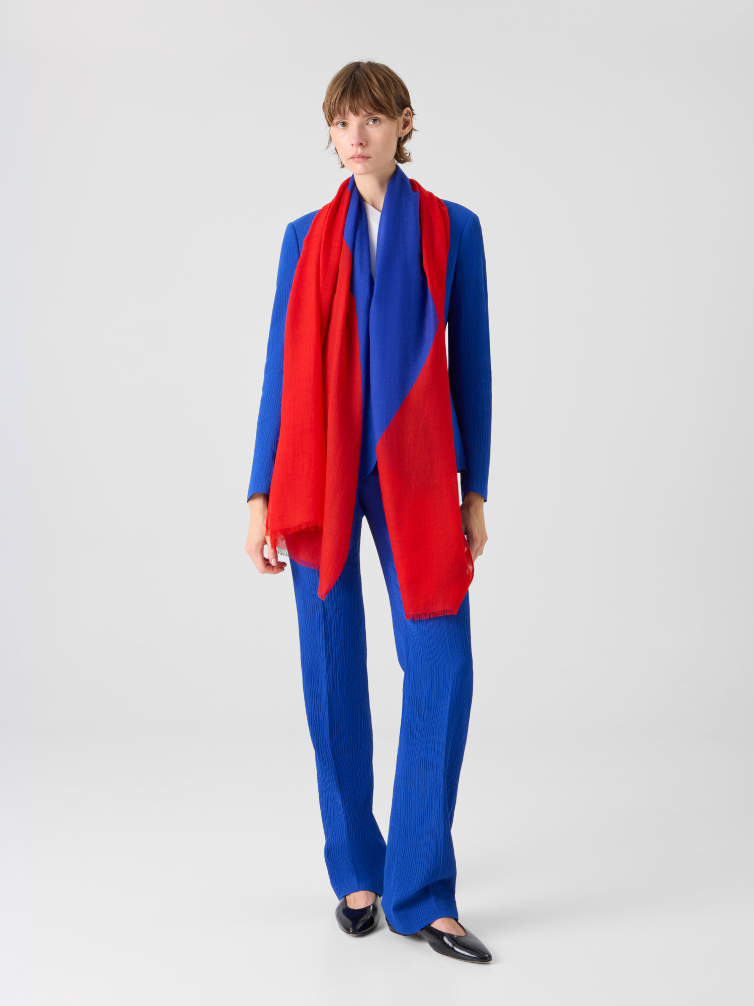 Designer Cashmere Scarf in High Plains Print - multicolor 