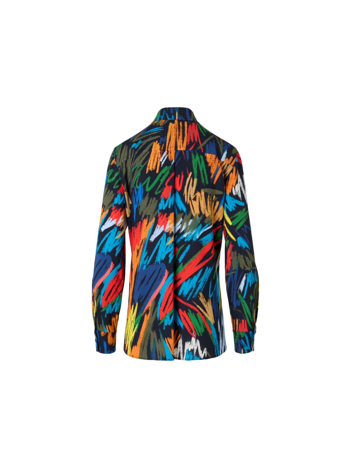 Designer Scribble Print Georgette Blouse - multicolor