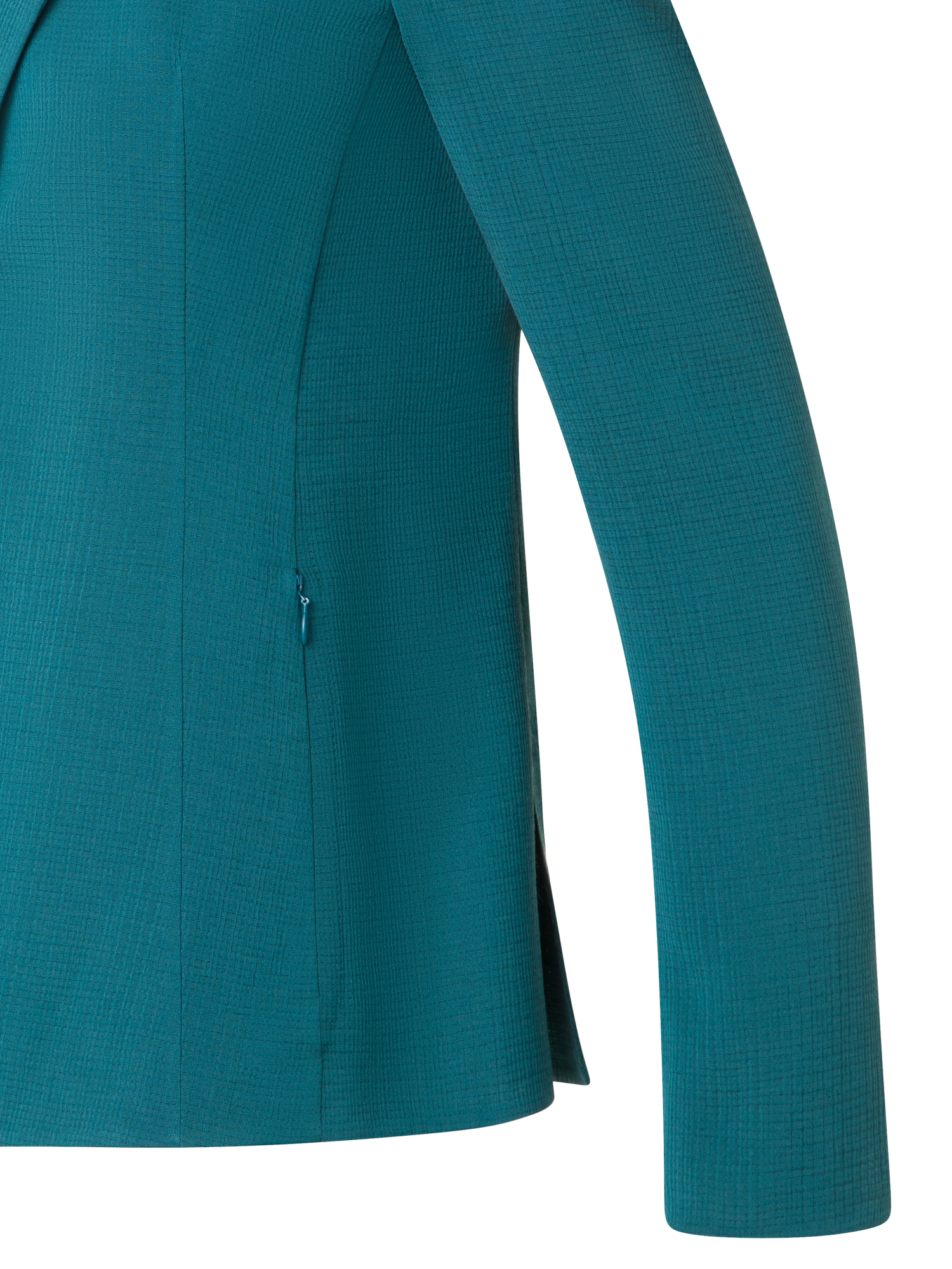 Designer Tailored Blazer in Cotton Silk Double-Face - green