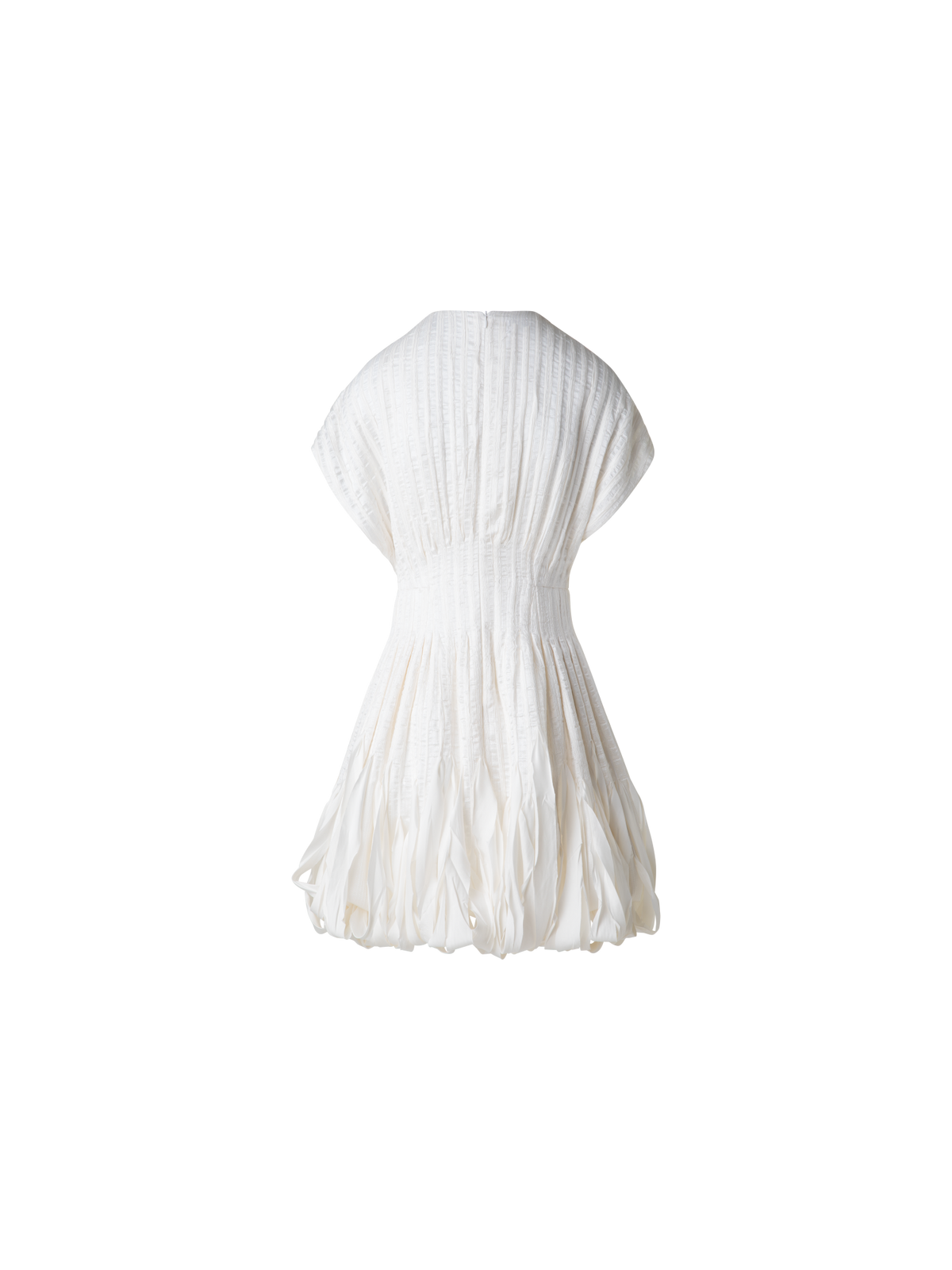 Short Flared Silk Dress with Ribbon Loops Skirt – Akris EU Short Flared Silk Dress with Ribbon Loops Skirt – Akris EU