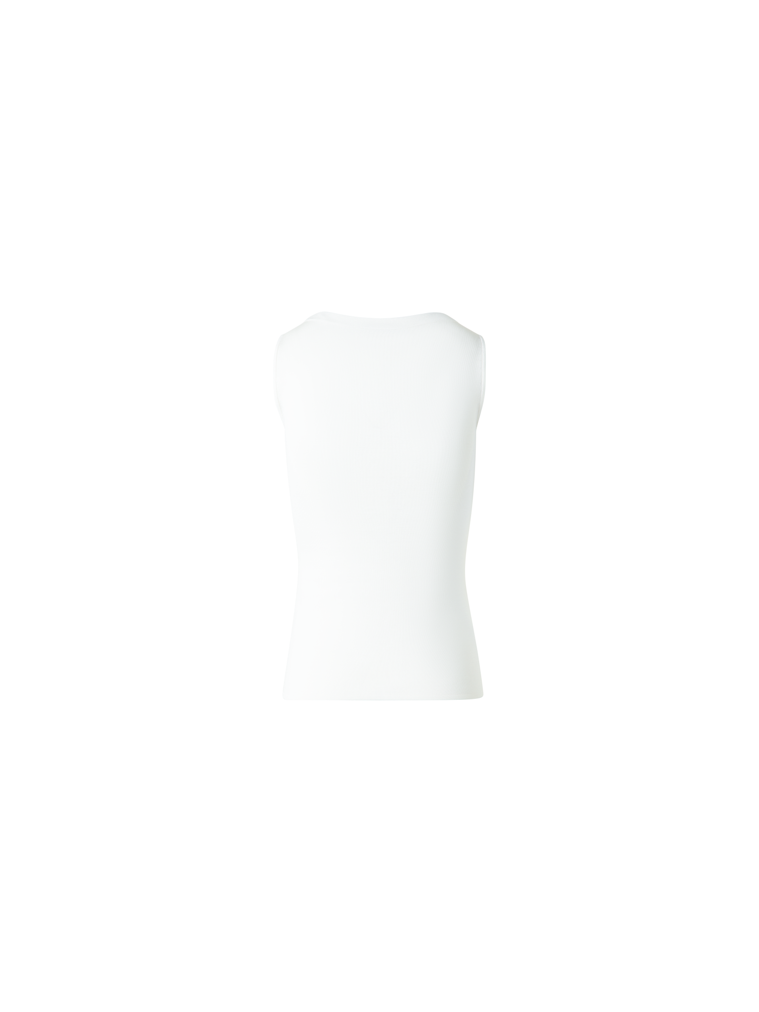 Designer Knit Tank Top in Silk Stretch - neutral - ecru - white