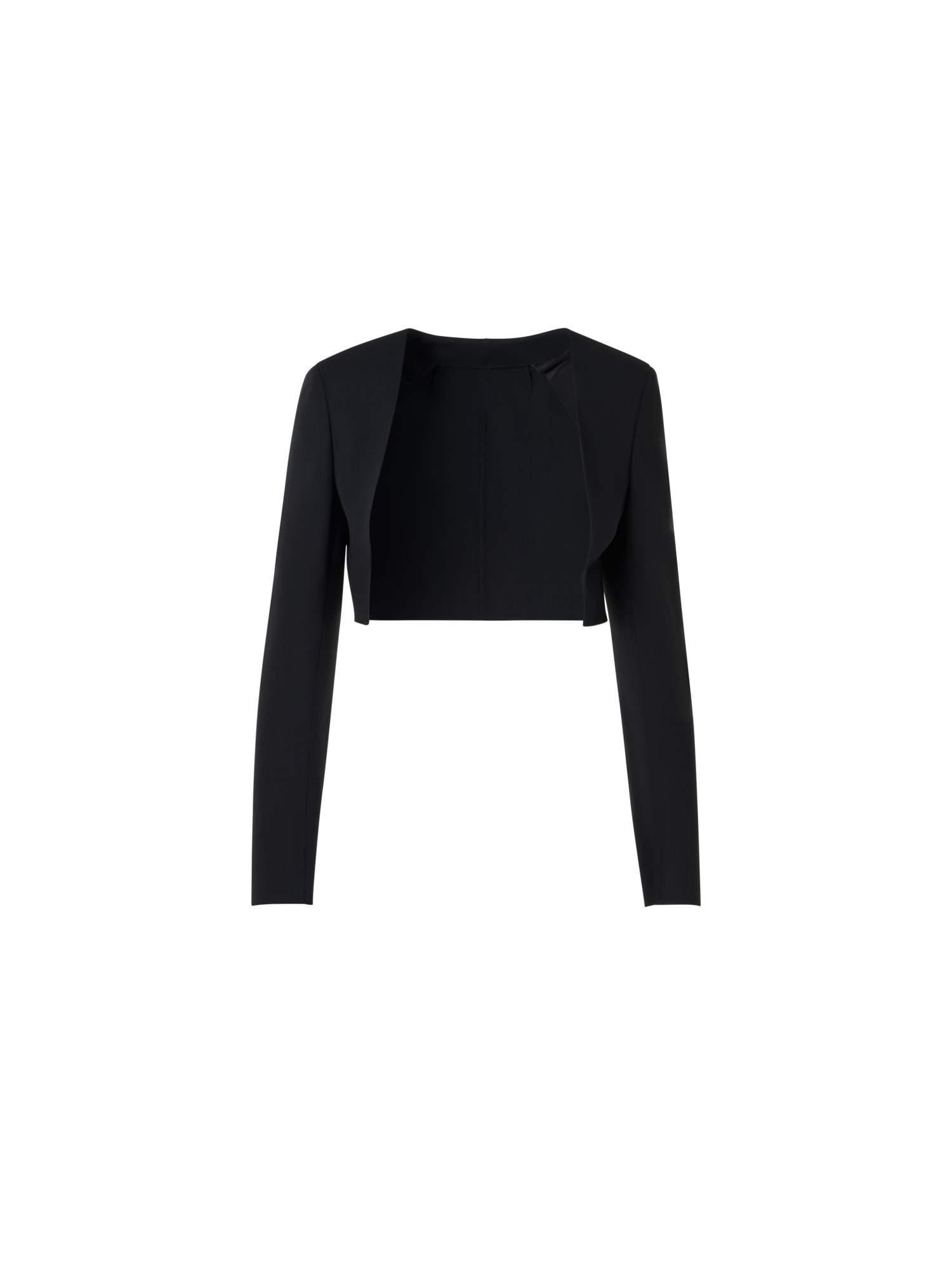 Designer Helline Asymmetrical Jacket with Detachable Bolero - black