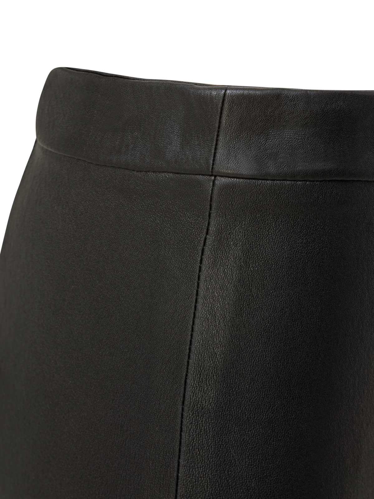 Designer Skinny Leather Pants - black
