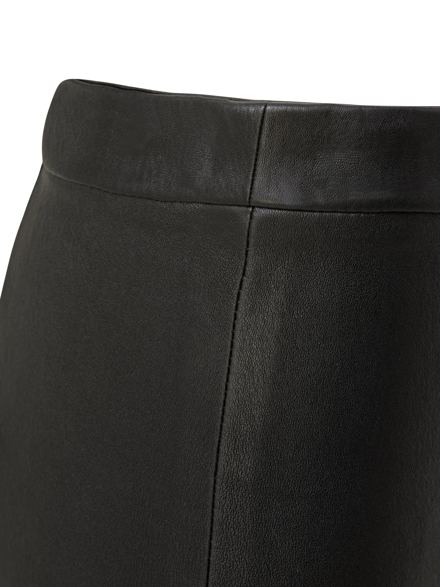 Designer Skinny Leather Pants - black