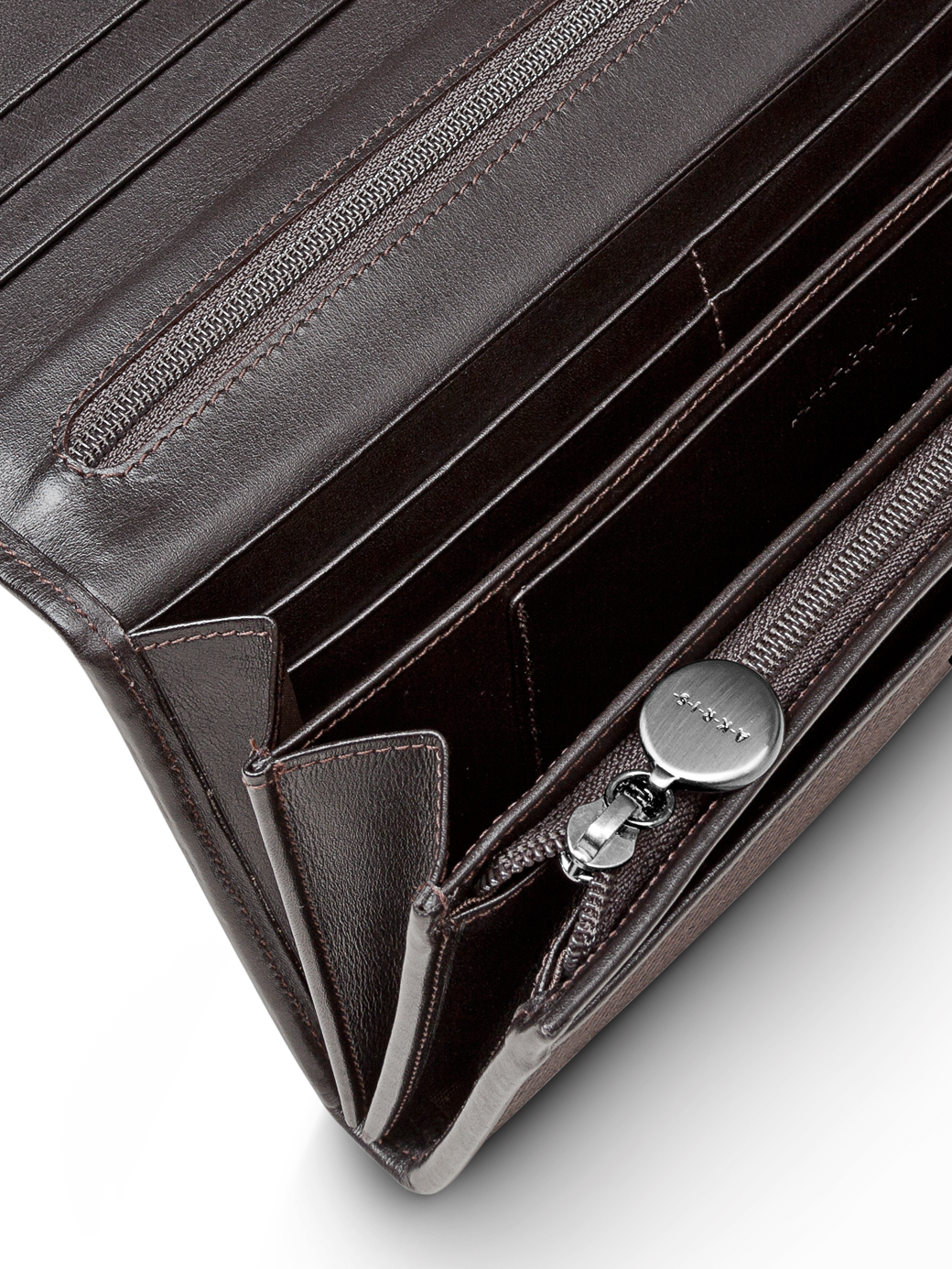 Designer Long Wallet in Horsehair - brown