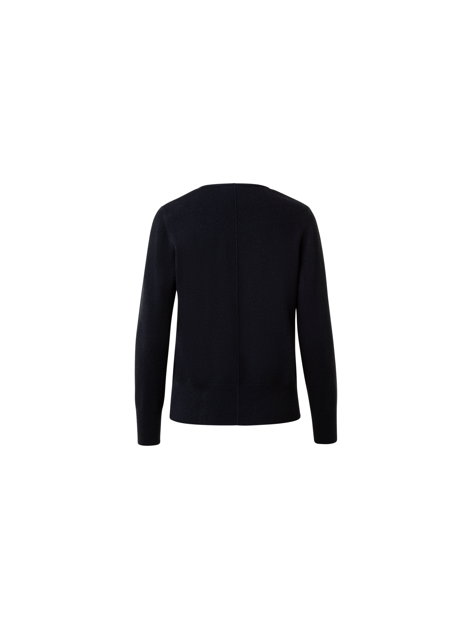 Designer 100% Cashmere V-Neck Knit Sweater - navy - blue