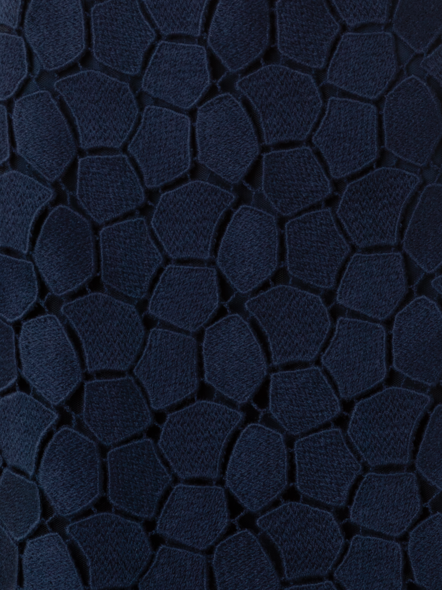 Designer Fringe Sheath Dress in Lapis Lazuli Embroidery - neutral - navy - blue