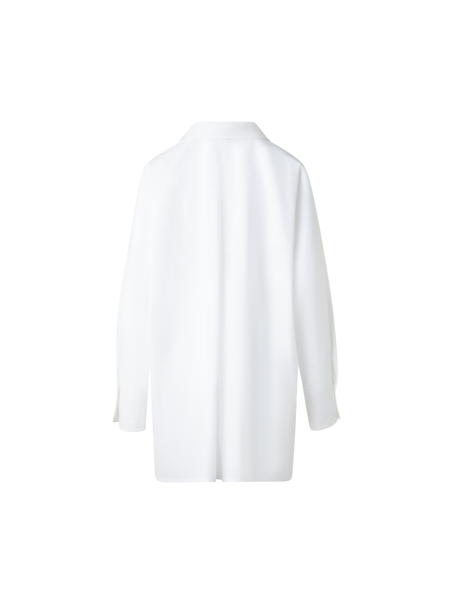 Designer Oversized Tunic Blouse in Cotton - neutral - ecru - white