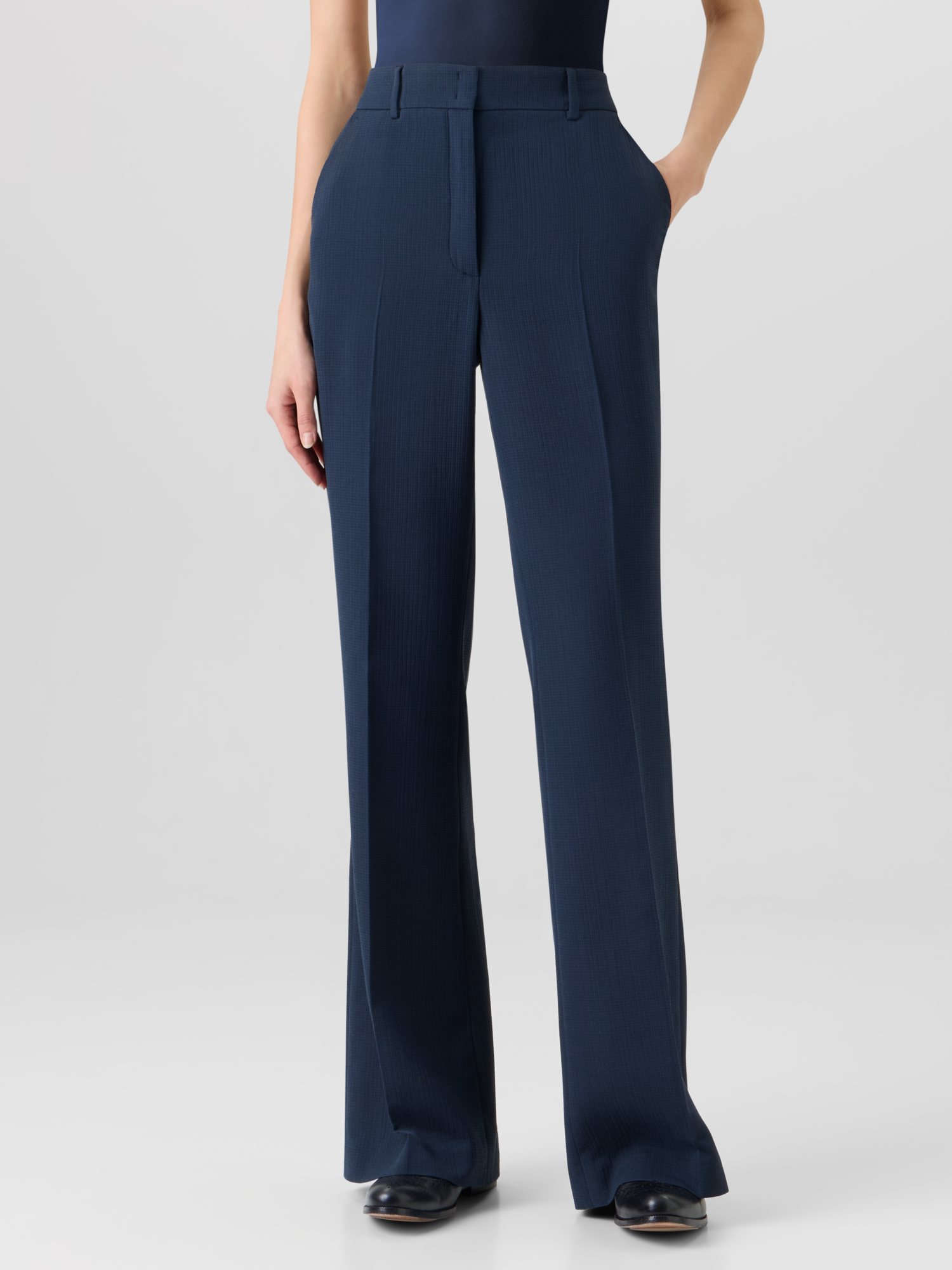 Designer Florine Wide-Straight-Leg Pants - navy 