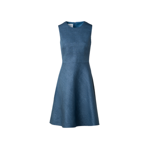 Flared Cocktail Dress in Indian Silk Ottoman