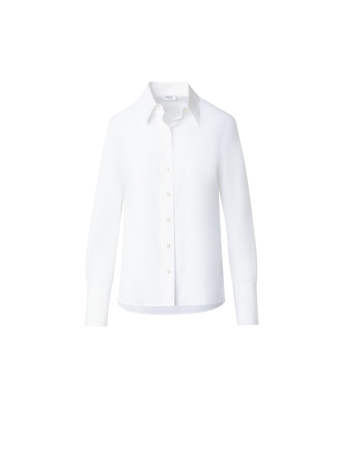 Designer Fitted Cotton Poplin Blouse - ecru - white
