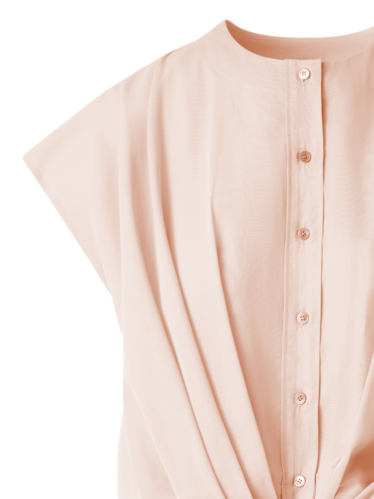 Designer Sleeveless Cotton Voile Blouse - pastel - pink