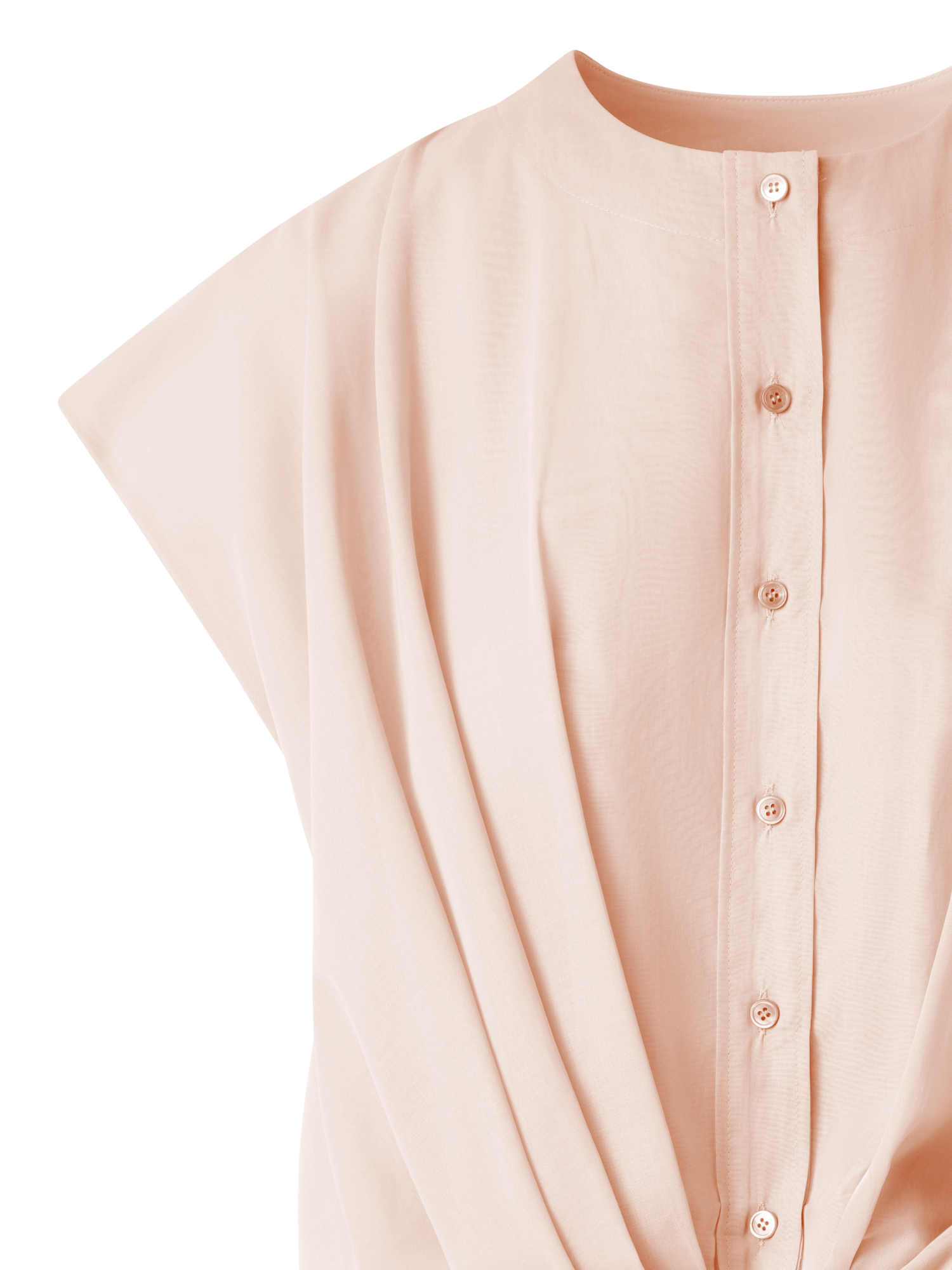 Designer Sleeveless Cotton Voile Blouse - pastel - pink