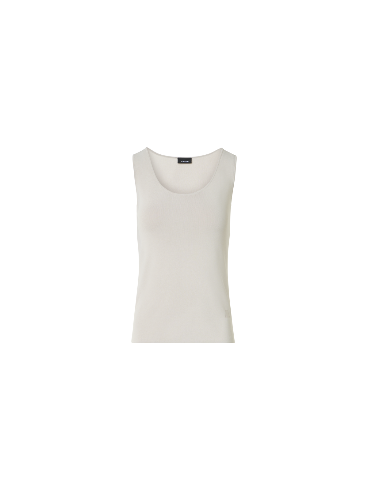 Designer Fitted Viscose Knit Tank Top - beige