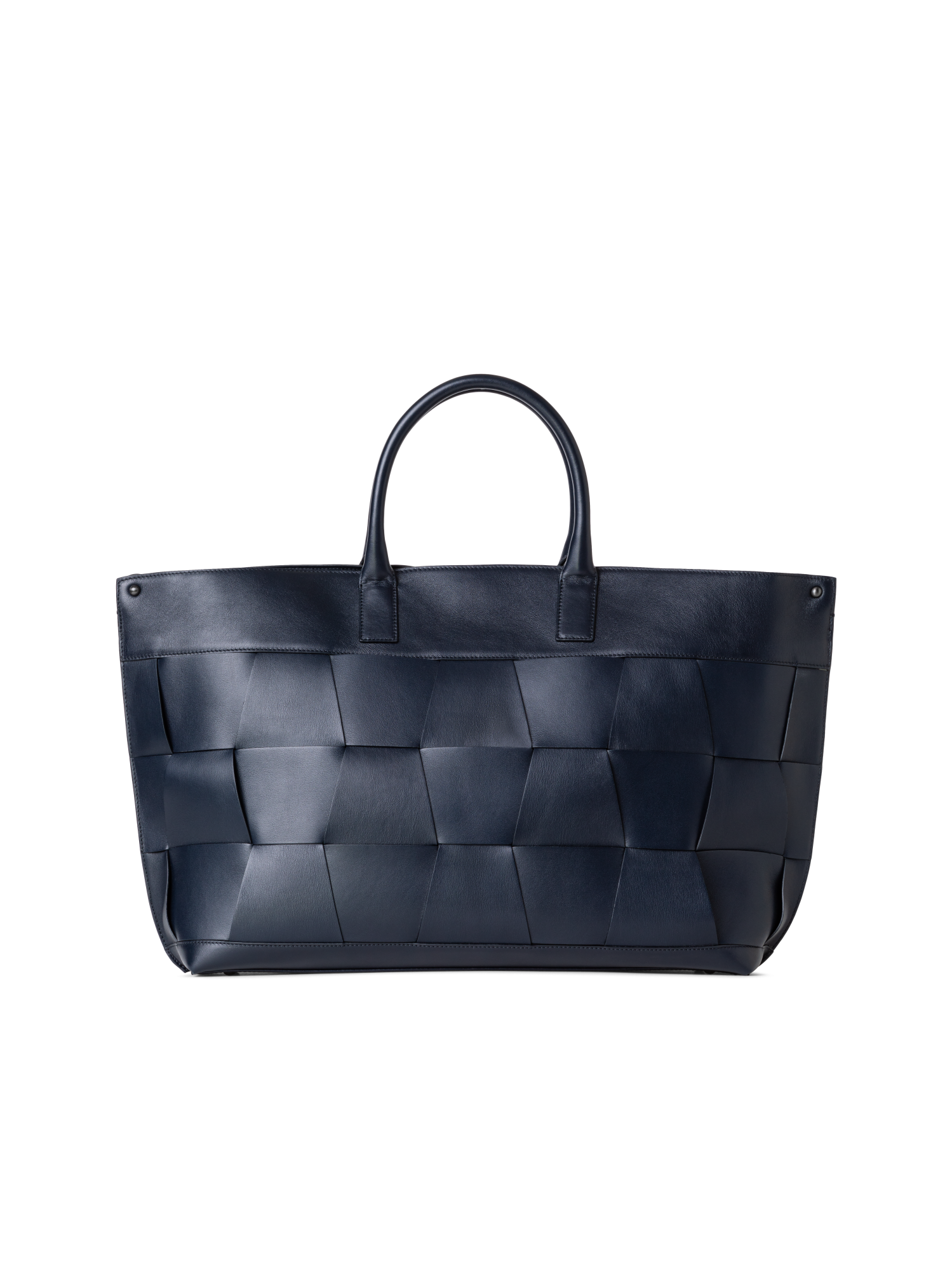 Designer Ai Medium Top Handle Tote - navy - blue
