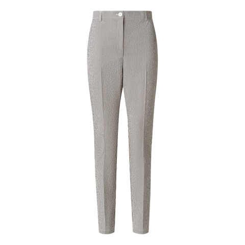 Tapered Pants in Striped Cotton Seersucker