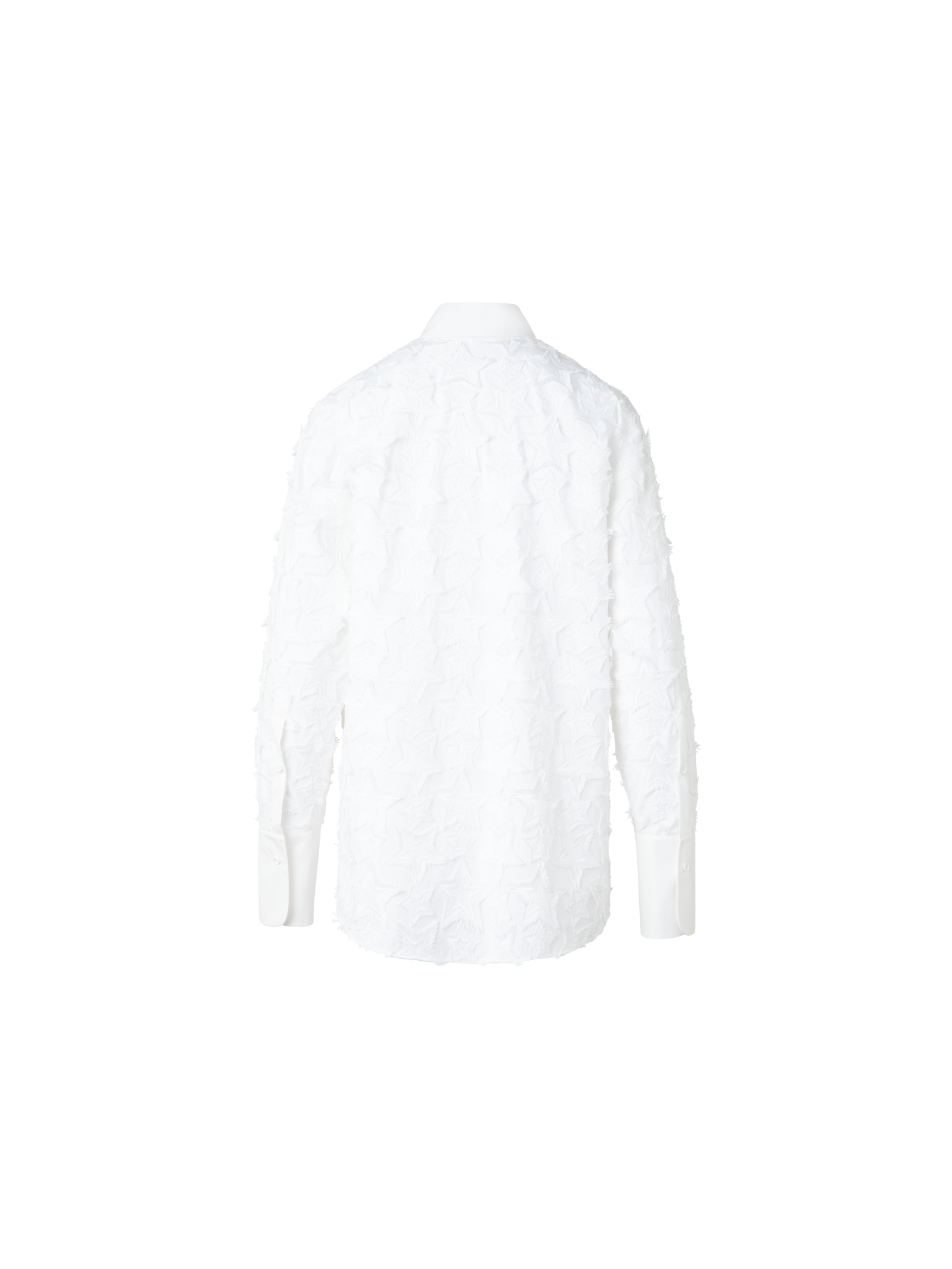 Designer Blouse in Cotton with 3D Star Embroidery - neutral - ecru - white