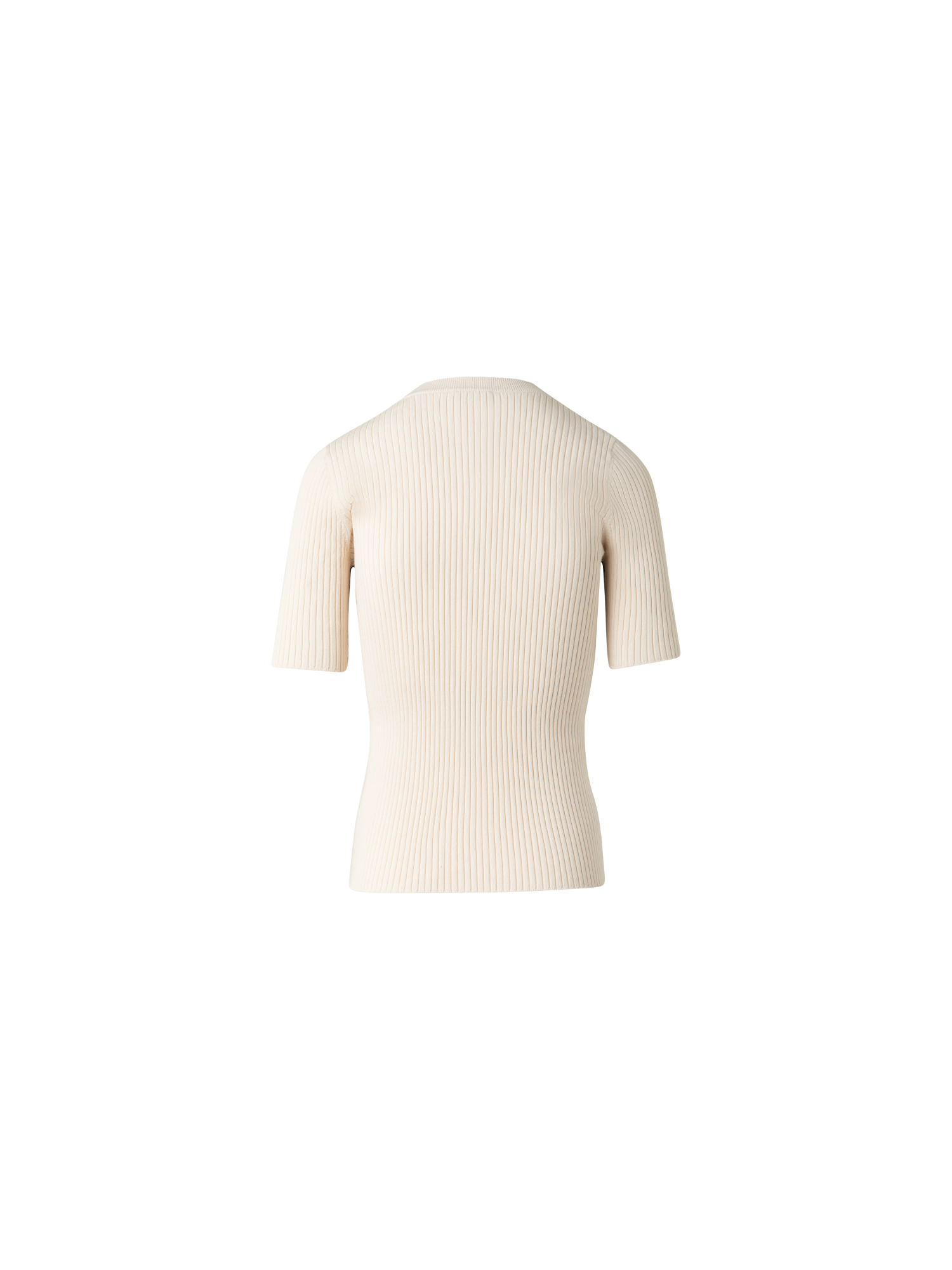 Designer Short Sleeves Sweater with Contrast Stripes - pastel - multicolor - beige