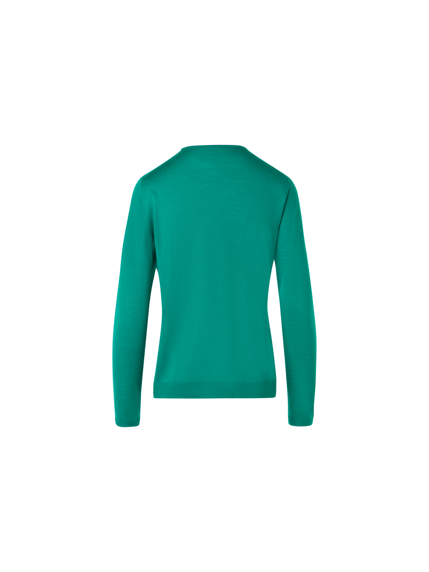 Designer Long-Sleeve Cashmere-Silk Knit Sweater - green