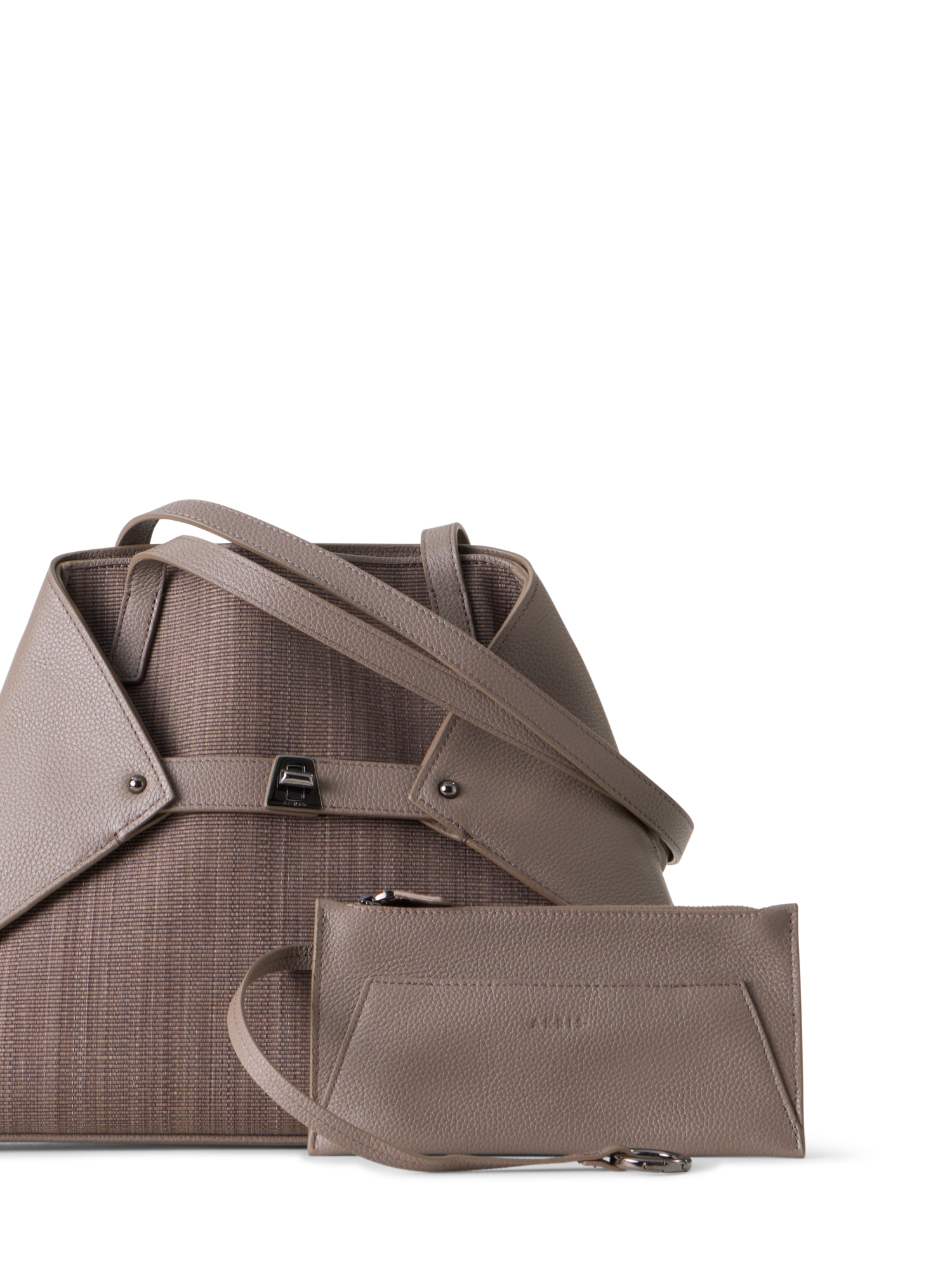 Designer Ai Small Shoulder Tote Bag - brown