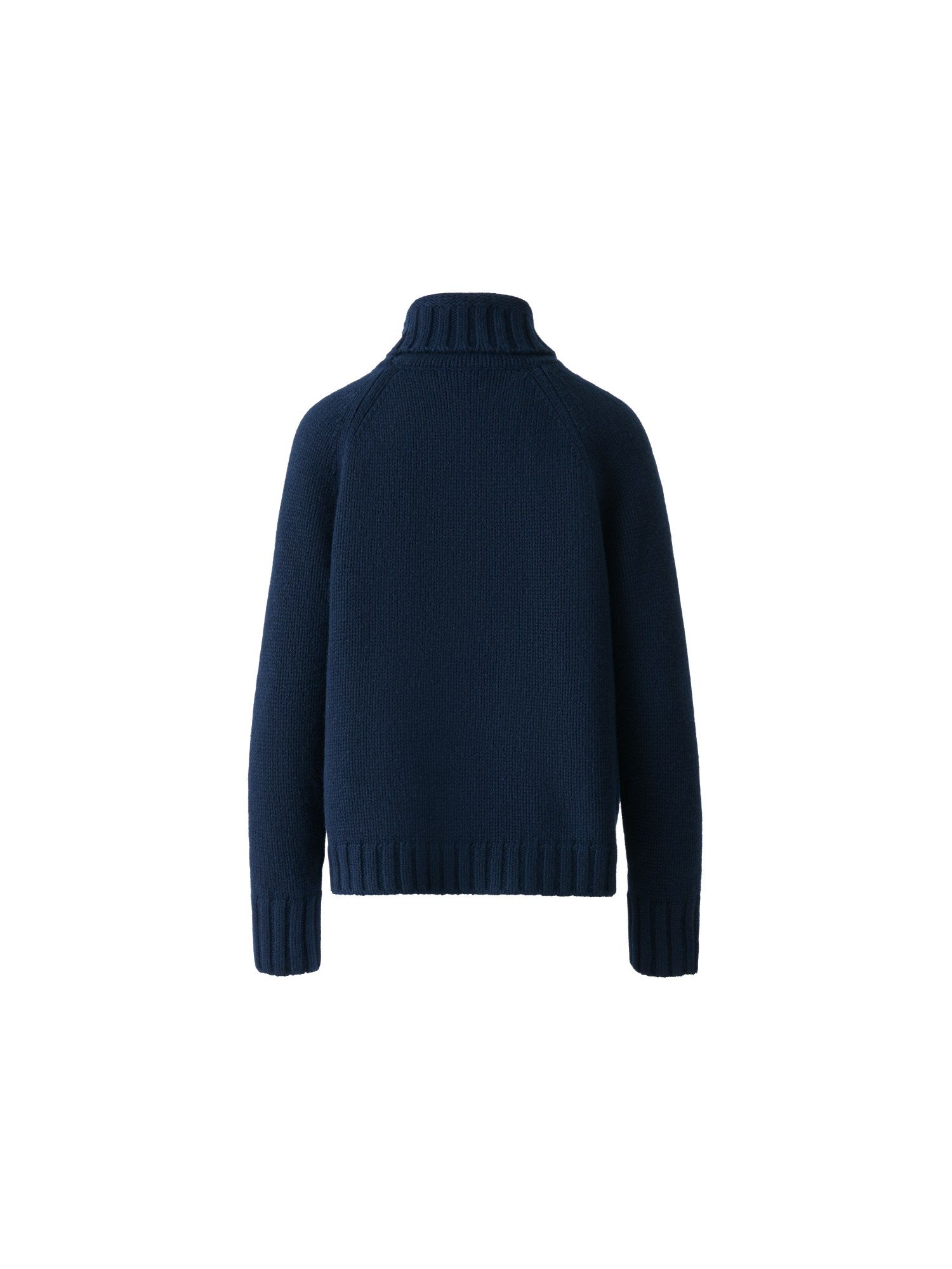 Designer Boxy Cashmere Turtle Neck Sweater - neutral - navy - blue