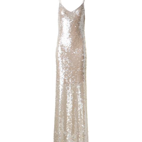Long Sequined Evening Gown