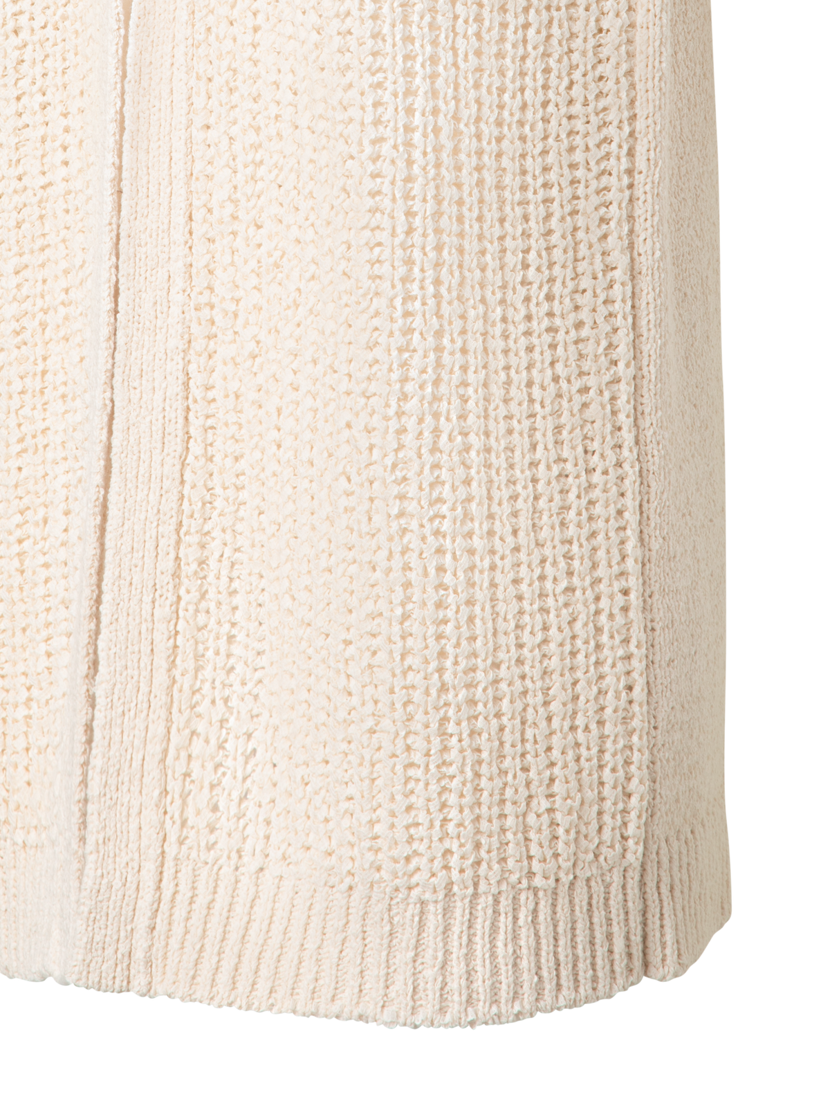 Designer Long Chunky Knit Gilet - neutral - beige