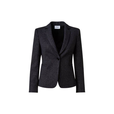 Blazer mit metallischen Nadelstreifen