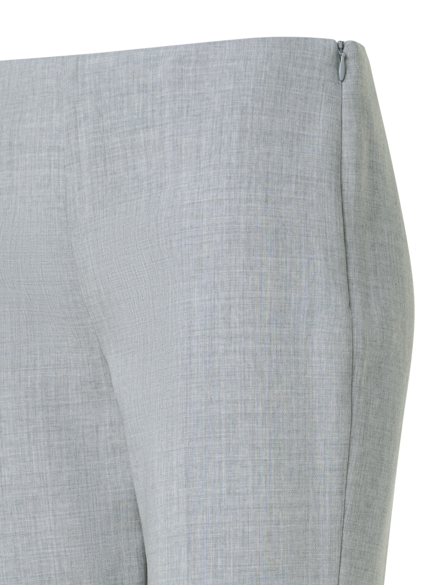 Designer Slim Wool Double-Face Pants - grey