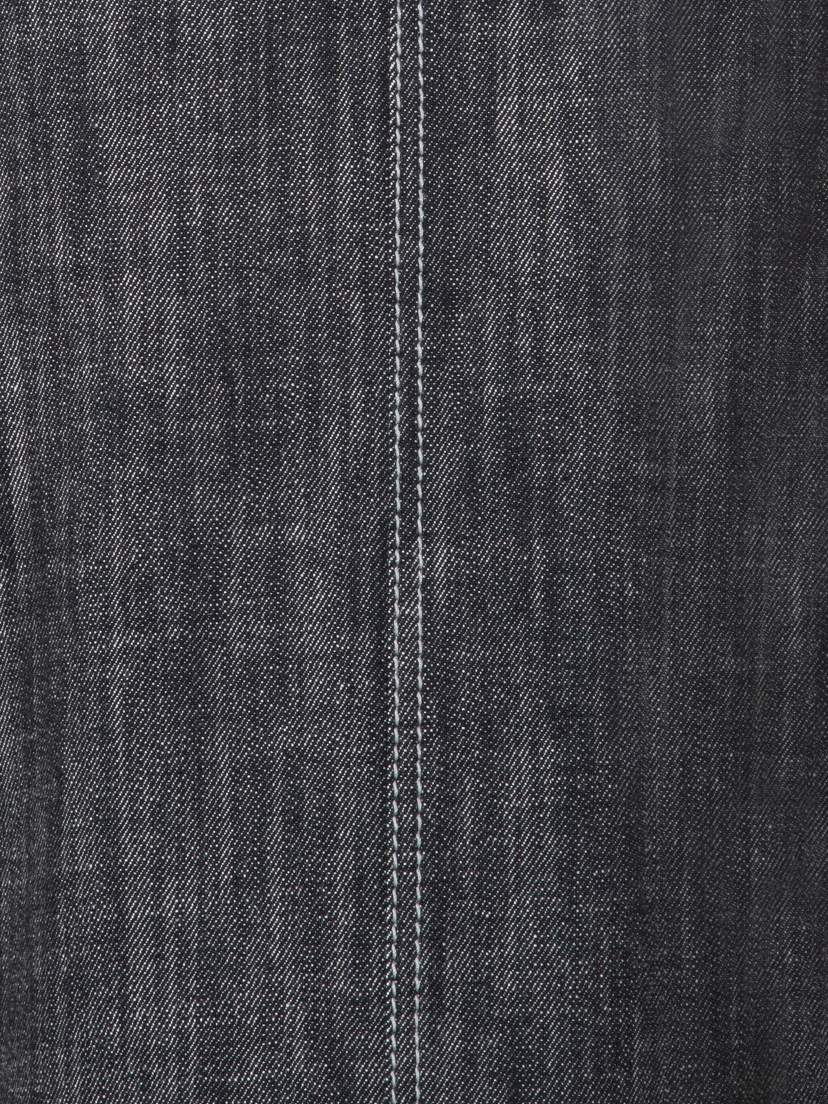 Designer A-Line Skirt in Cotton Denim - black