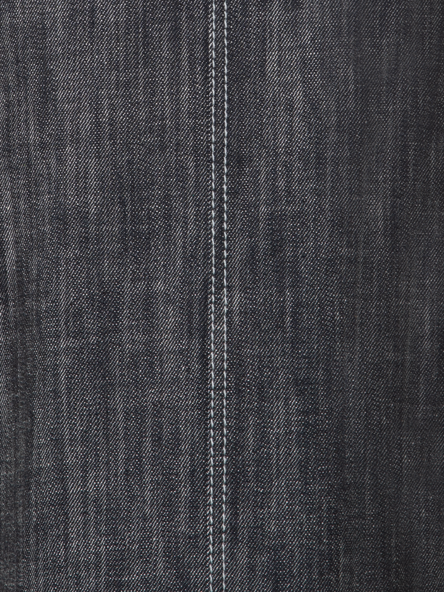 Designer A-Line Skirt in Cotton Denim - black