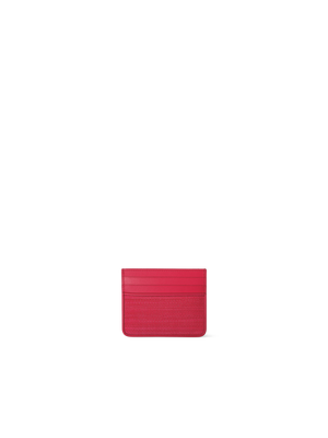 Designer Card Holder in Horsehair and Leather - pink