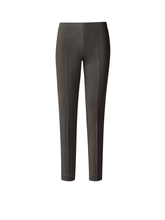 Designer Slim Cotton Techno Stretch Pants - brown