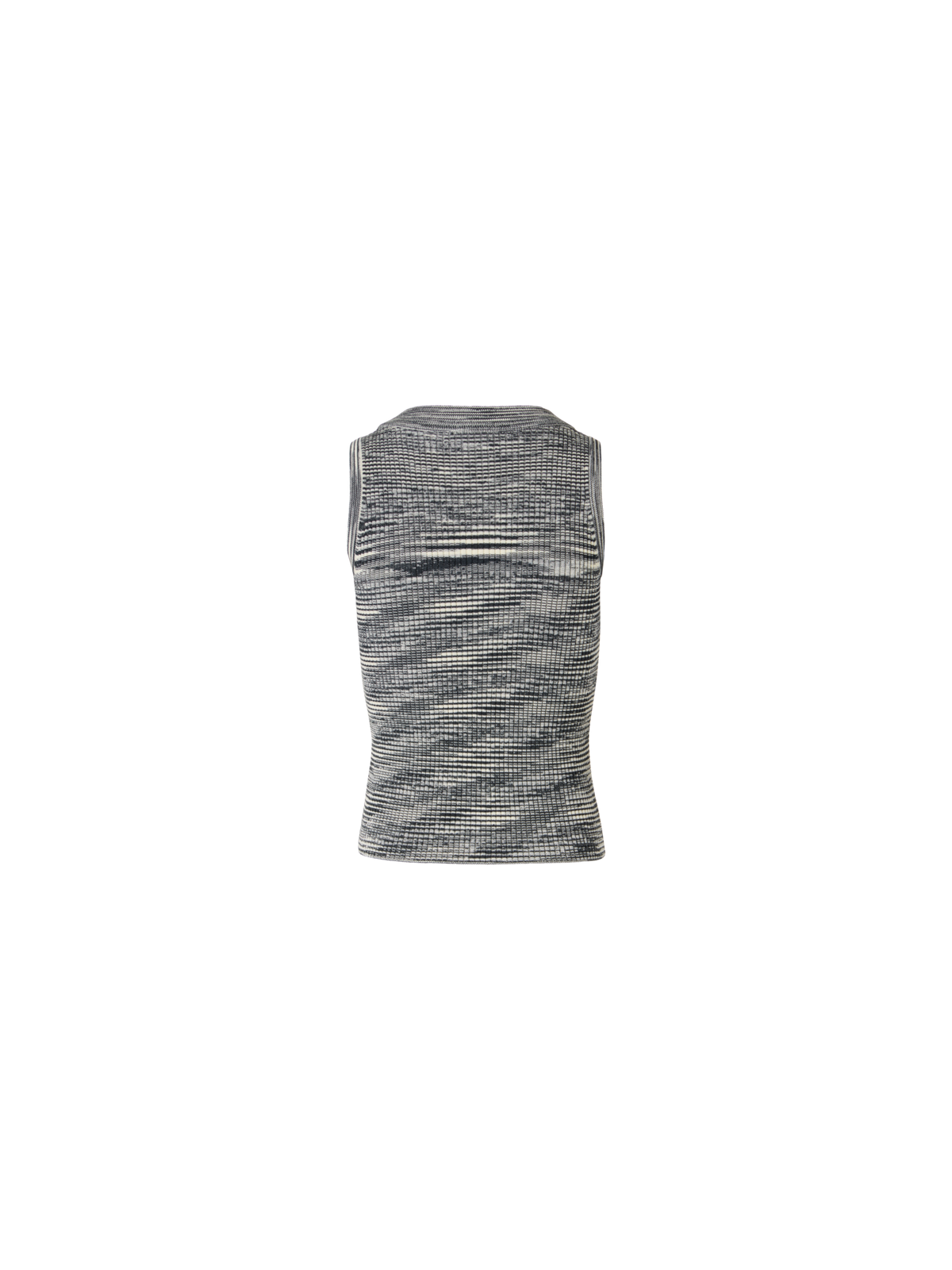 Designer Sleeveless Merino Wool Knit Top - grey