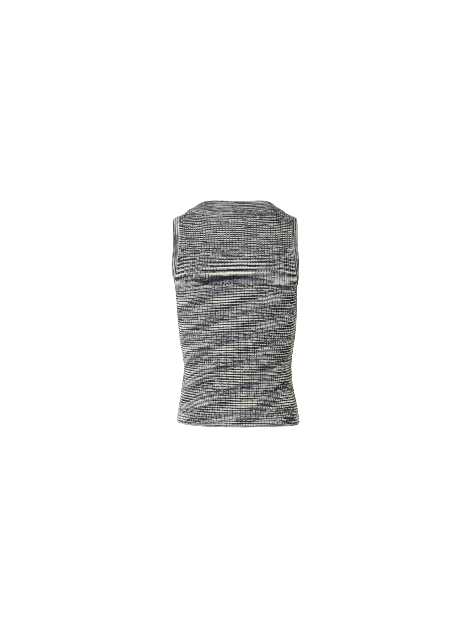 Designer Sleeveless Merino Wool Knit Top - grey