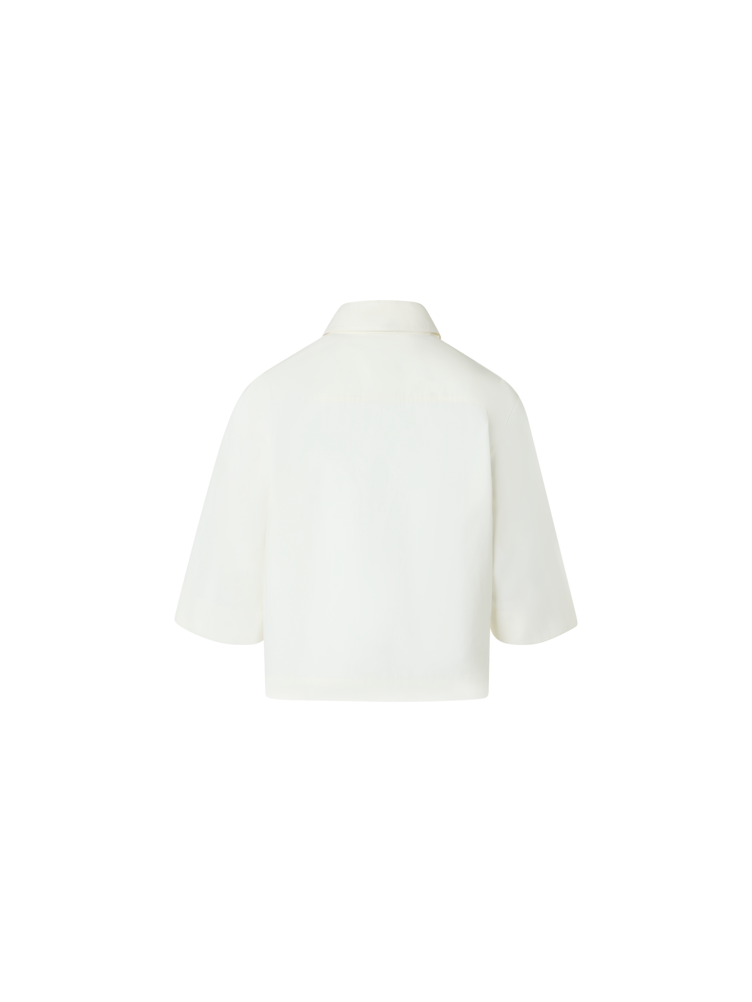 Designer Cotton Boxy Blouse with Eyelet Guipure - white