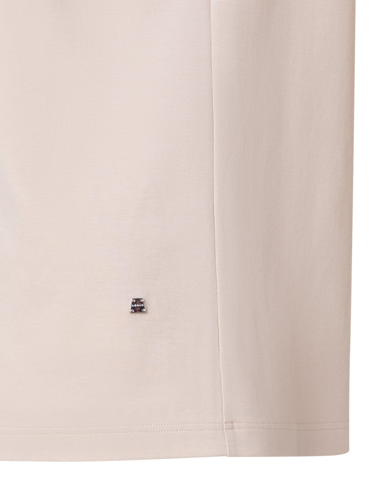 Designer Cotton Jersey T-Shirt - beige