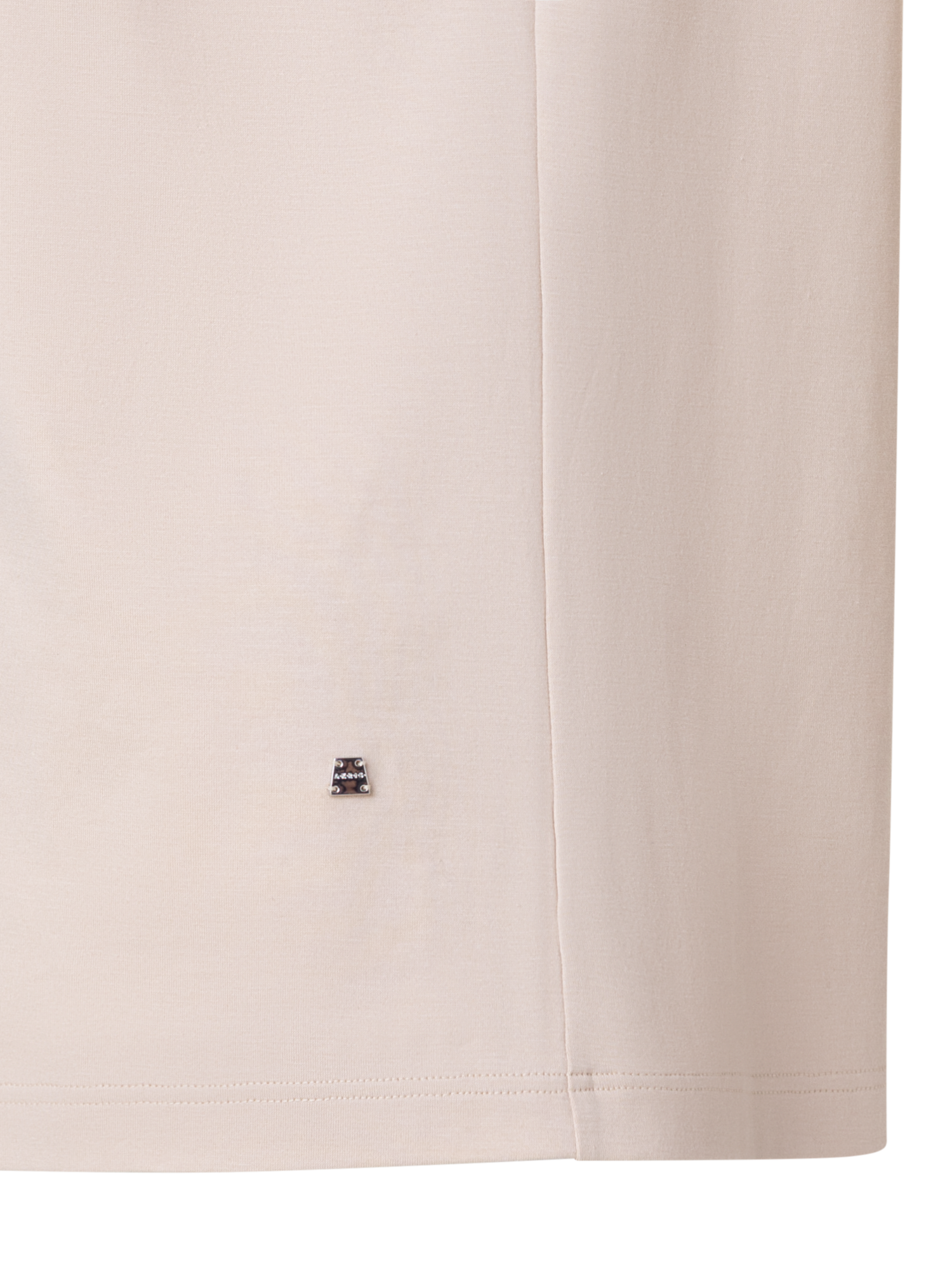 Designer Cotton Jersey T-Shirt - beige