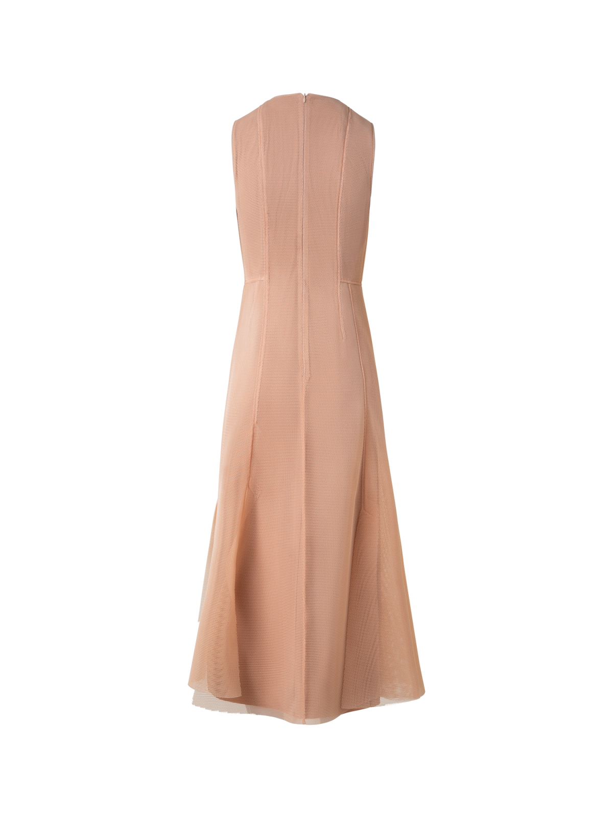 Designer Asymmetrical Techno Grid Midi Dress - neutral - pastel - beige