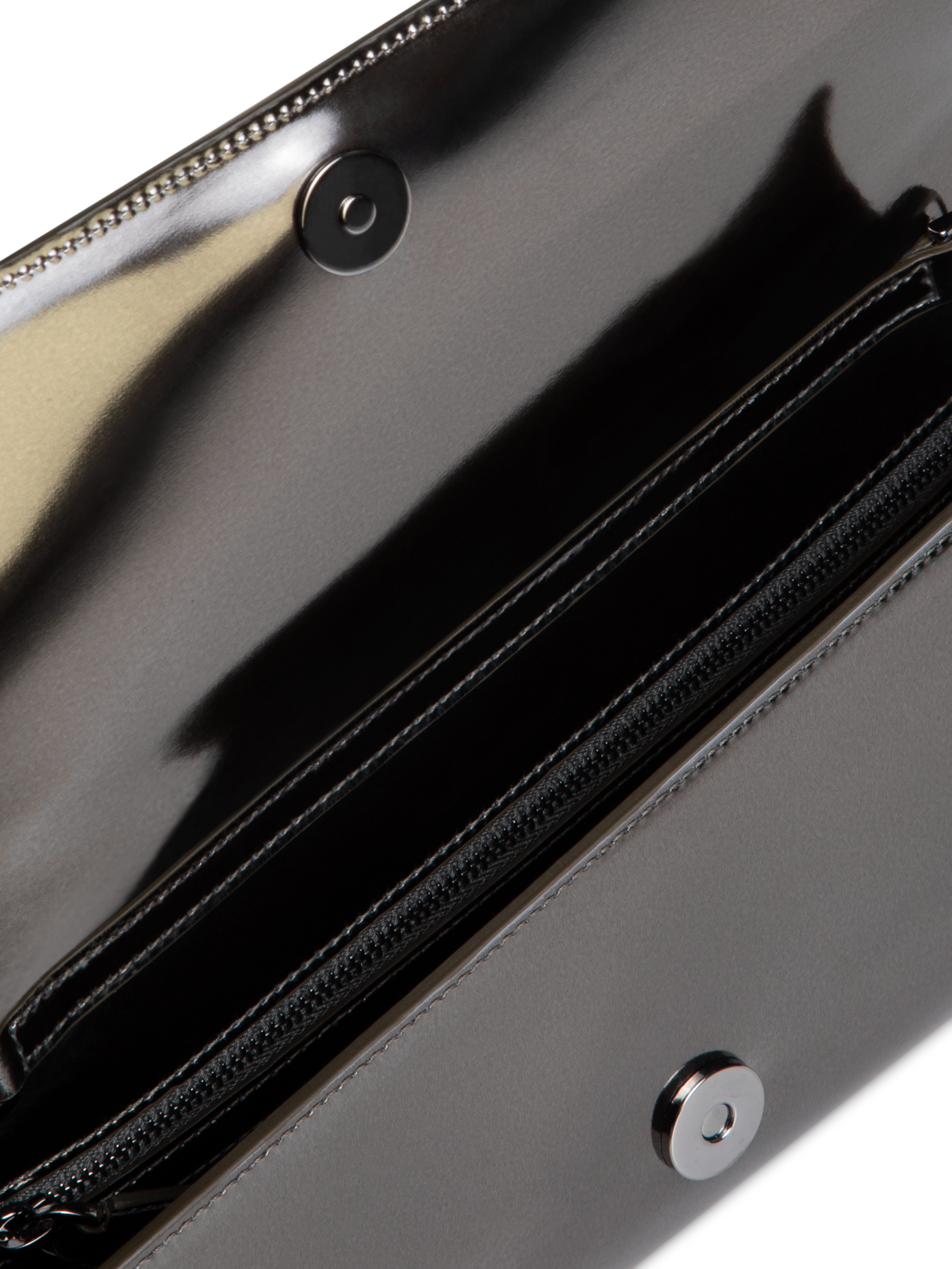 Designer Anouk Small Trapezoid Clutch - black - neutral - grey