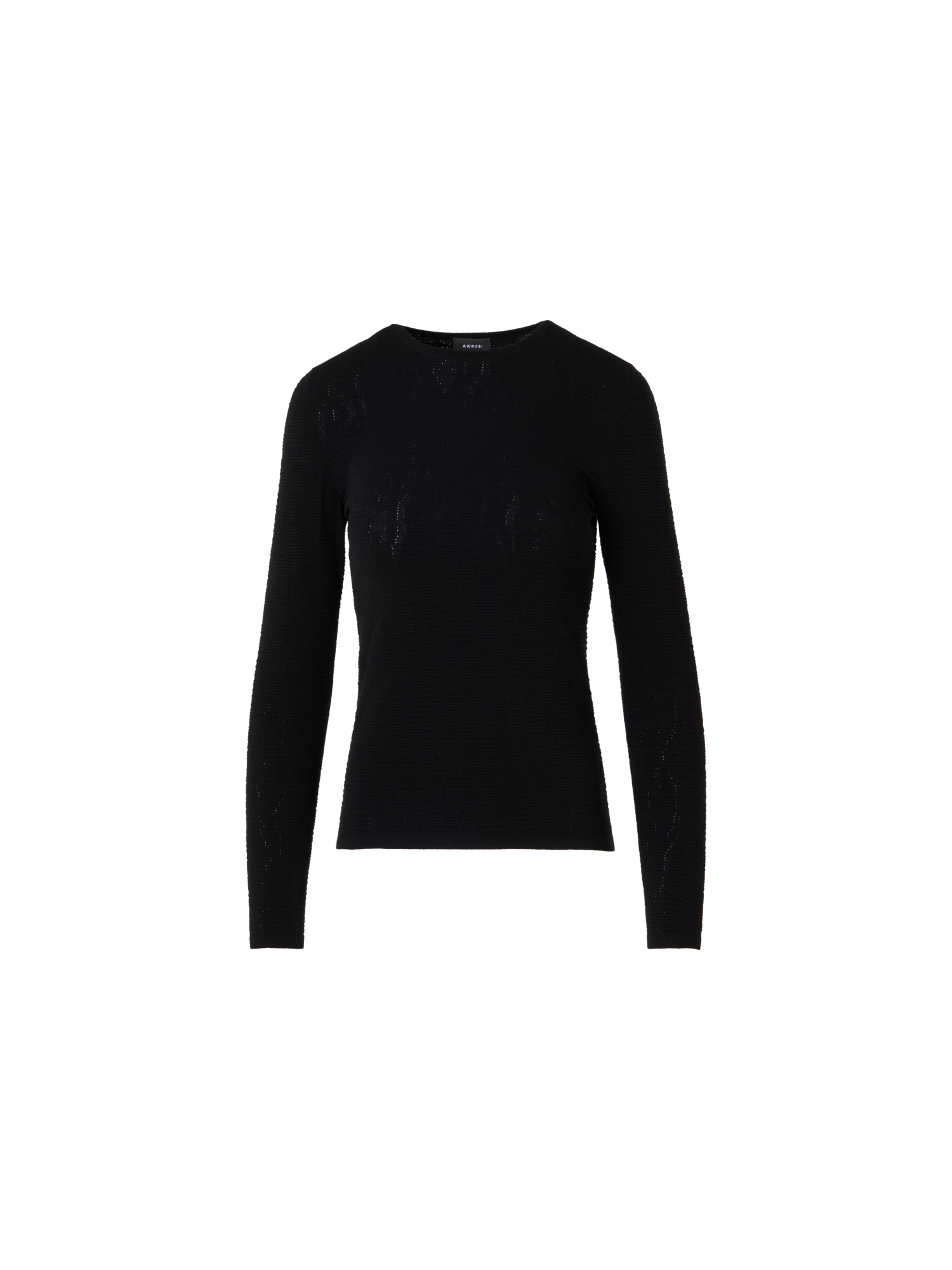 Designer Long-Sleeve Dance Movement Jacquard Knit Sweater - black