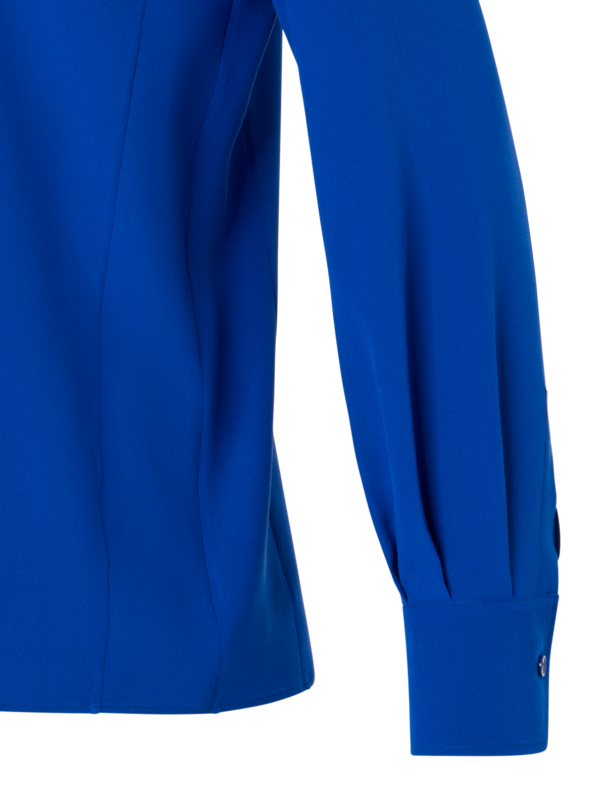 Designer Silk Crêpe Shirt Blouse - blue