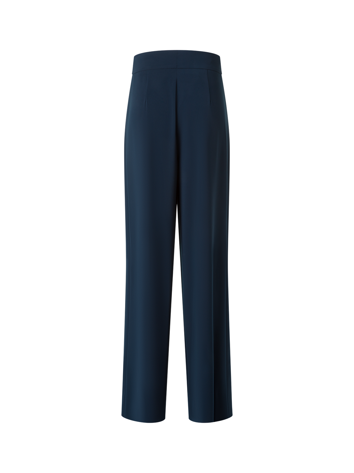Designer Wide Straight Signature Laser Cut Pants - neutral - navy - blue