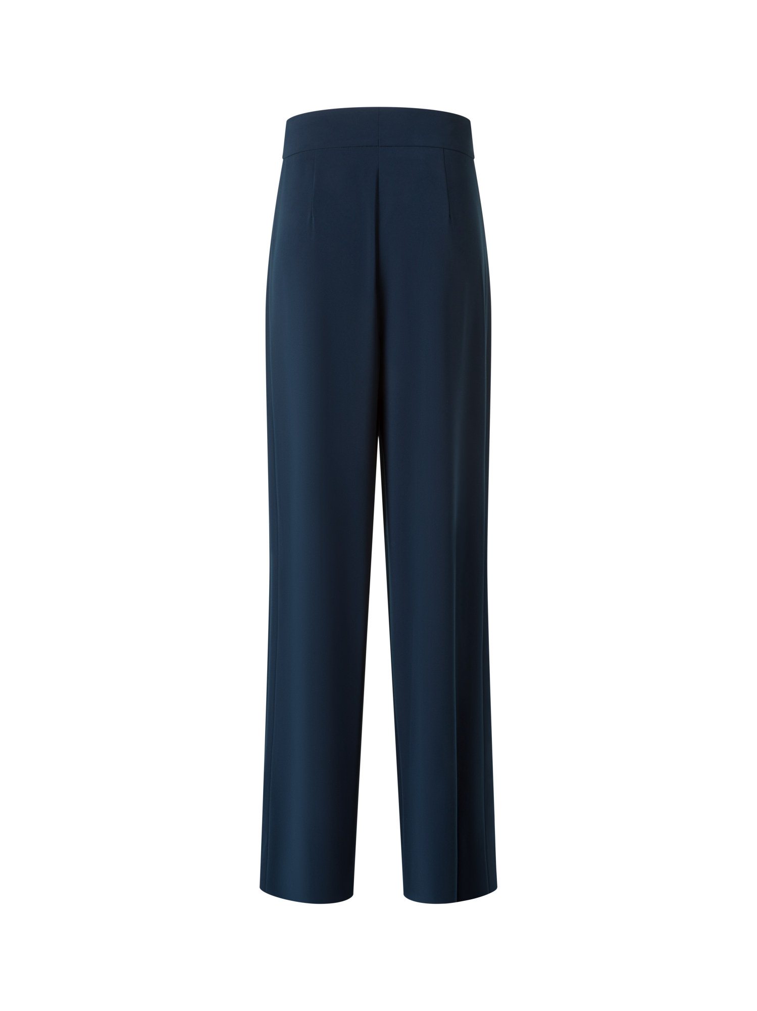 Designer Wide Straight Signature Laser Cut Pants - neutral - navy - blue