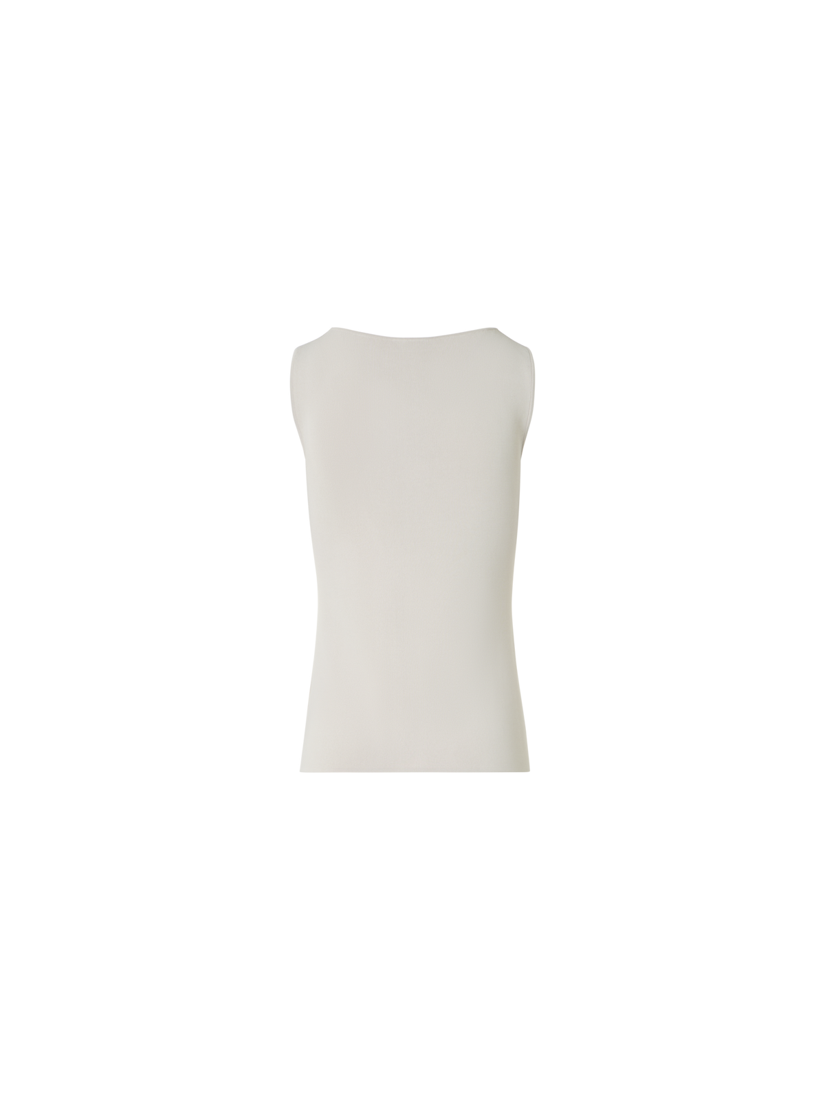Designer Fitted Viscose Knit Tank Top - beige