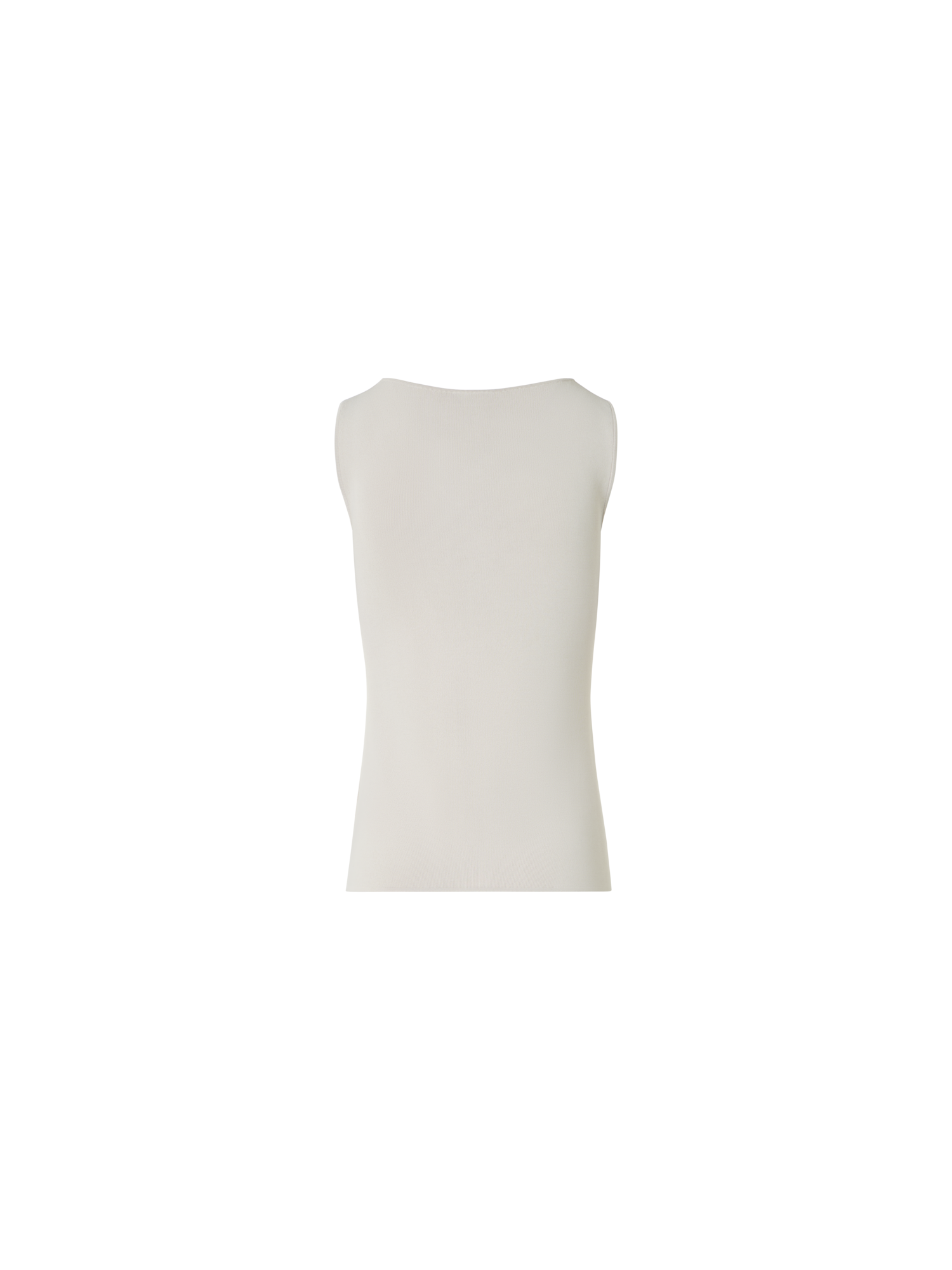 Designer Fitted Viscose Knit Tank Top - beige