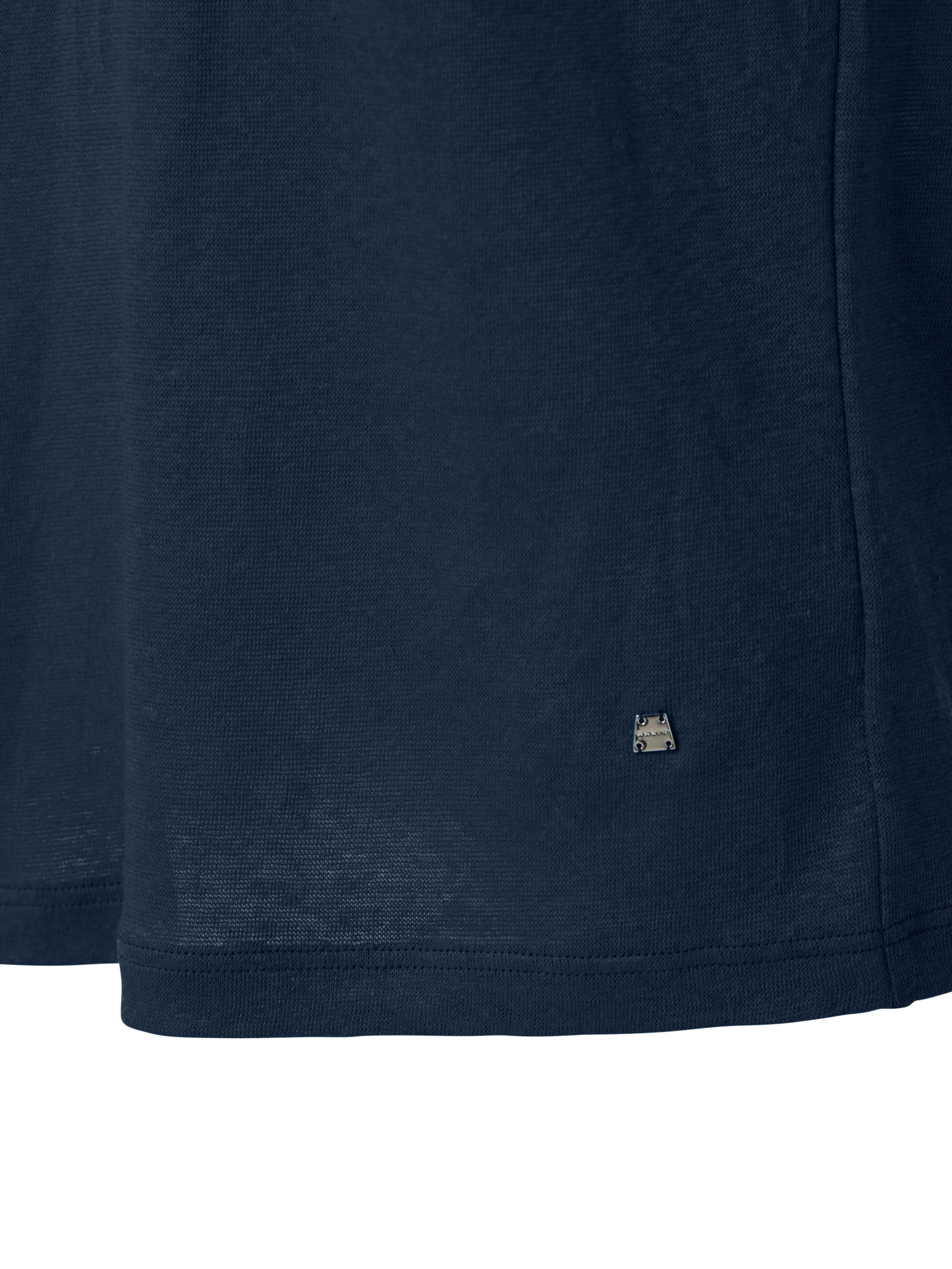 Designer Linen Jersey T-Shirt - navy - blue