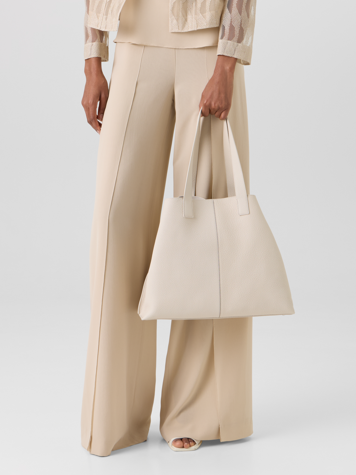 Designer Ai Medium Shoulder Tote - beige #editorial
