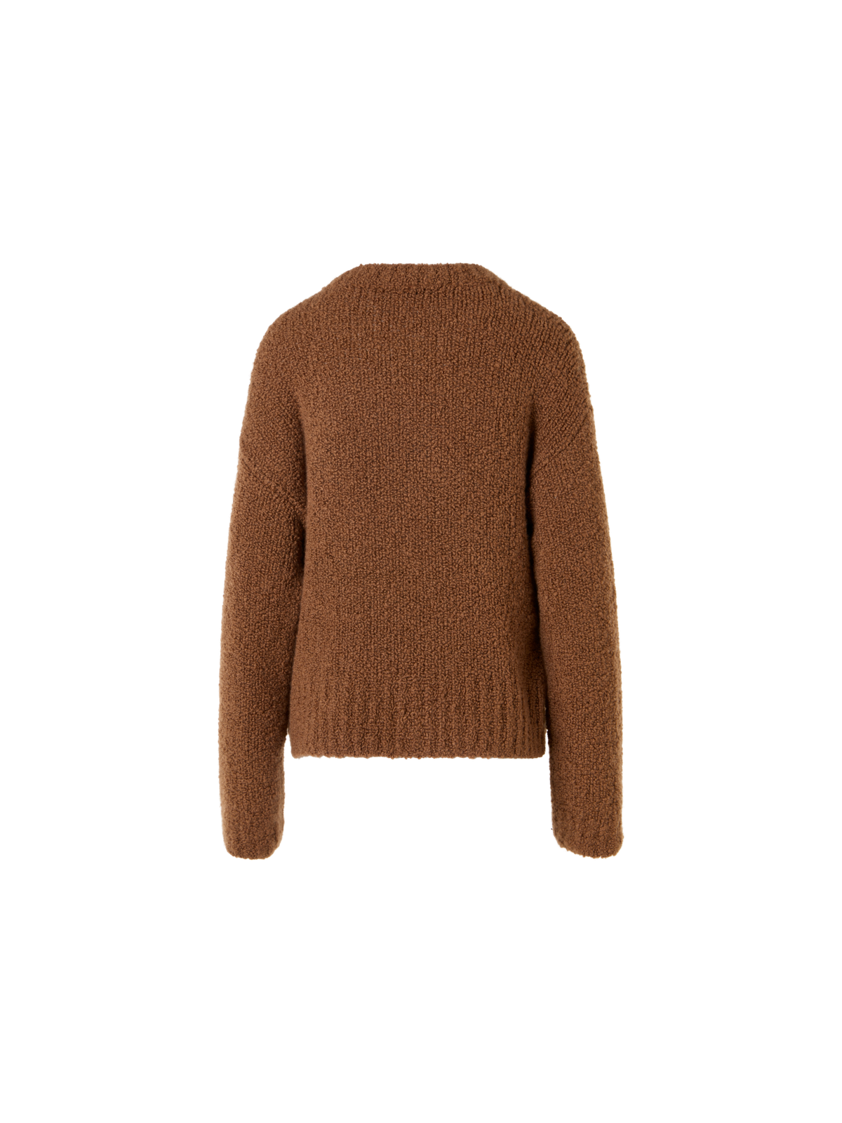 Designer Cashmere Silk Bouclé Sweater - brown