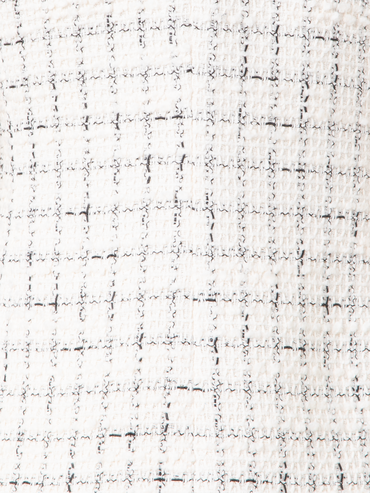 Designer Long Chunky Tweed Jacket - neutral - ecru - white